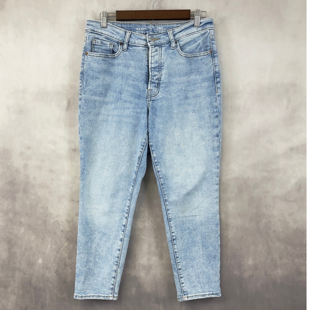 Old Navy OG Straight Jeans Womens 10 Short Stretch Light Preppy Clean Girl
